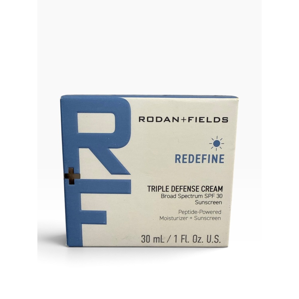 Rodan + Fields Redefine Triple Defense Cream SPF 30 1oz Peptide Moisturizer